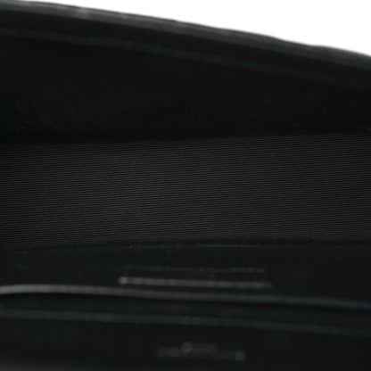 Saint Laurent Grain De Poudre Textured Mixed Matelasse Triquilt Medium Monogram Monochrome Satchel Black 5 of 10