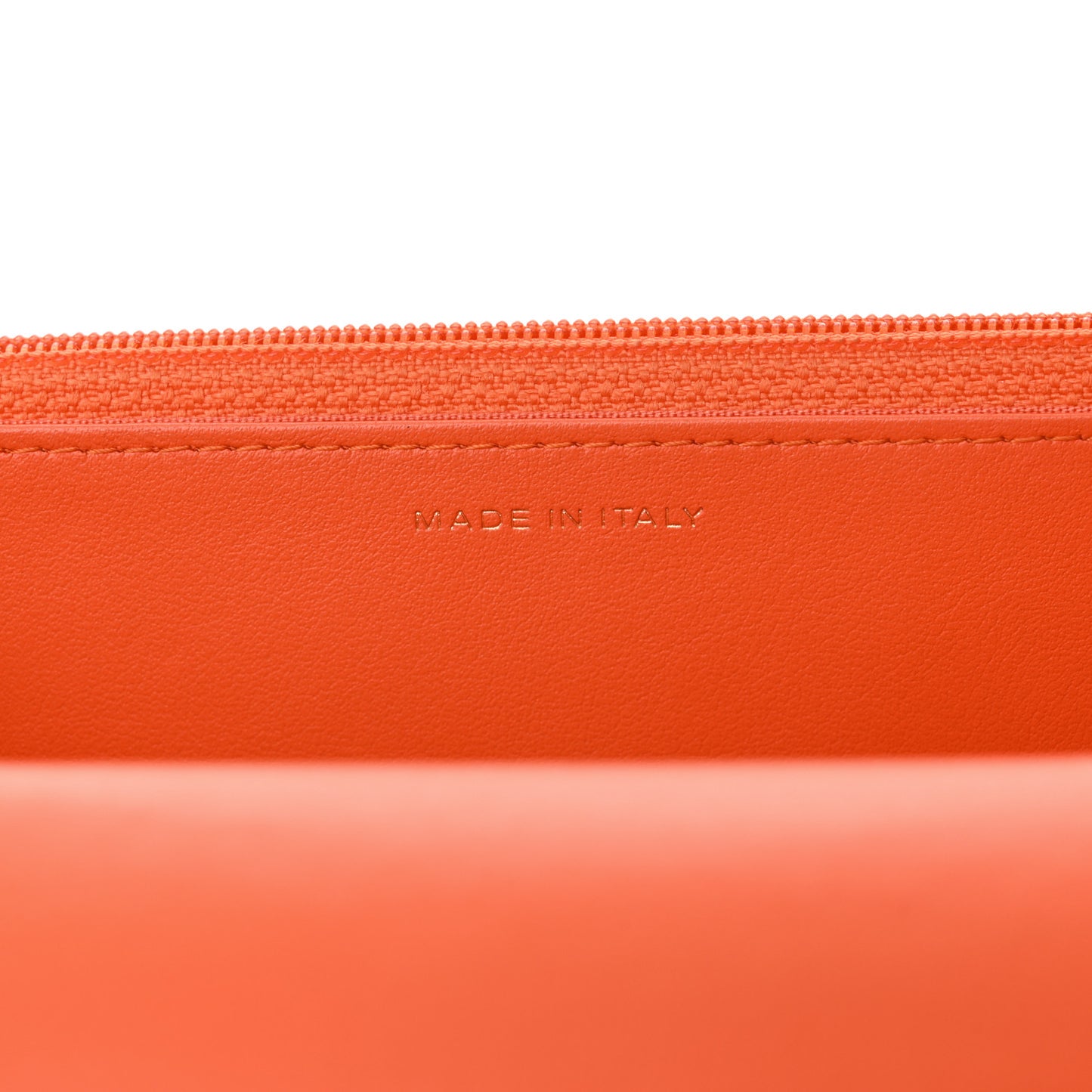 Lambskin Quilted Chanel 19 Wallet On Chain WOC Orange