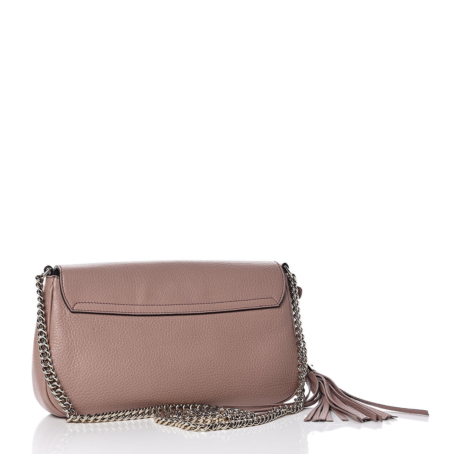 Gucci Pebbled Calfskin Medium Soho Flap Crossbody Pale Pink 3 of 10