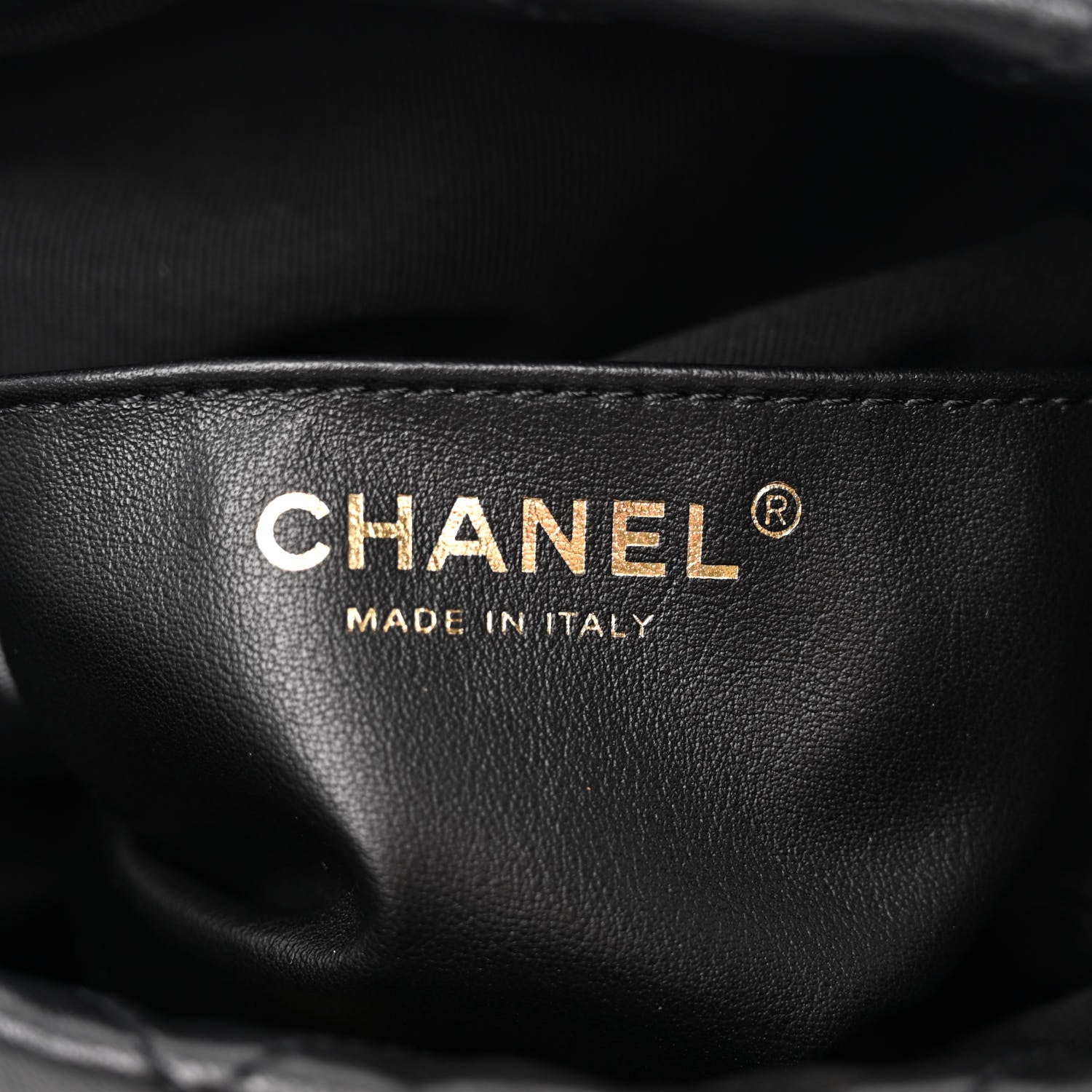 Chanel Lambskin Quilted Enamel Drawstring Bag Black Multicolor 6 of 10