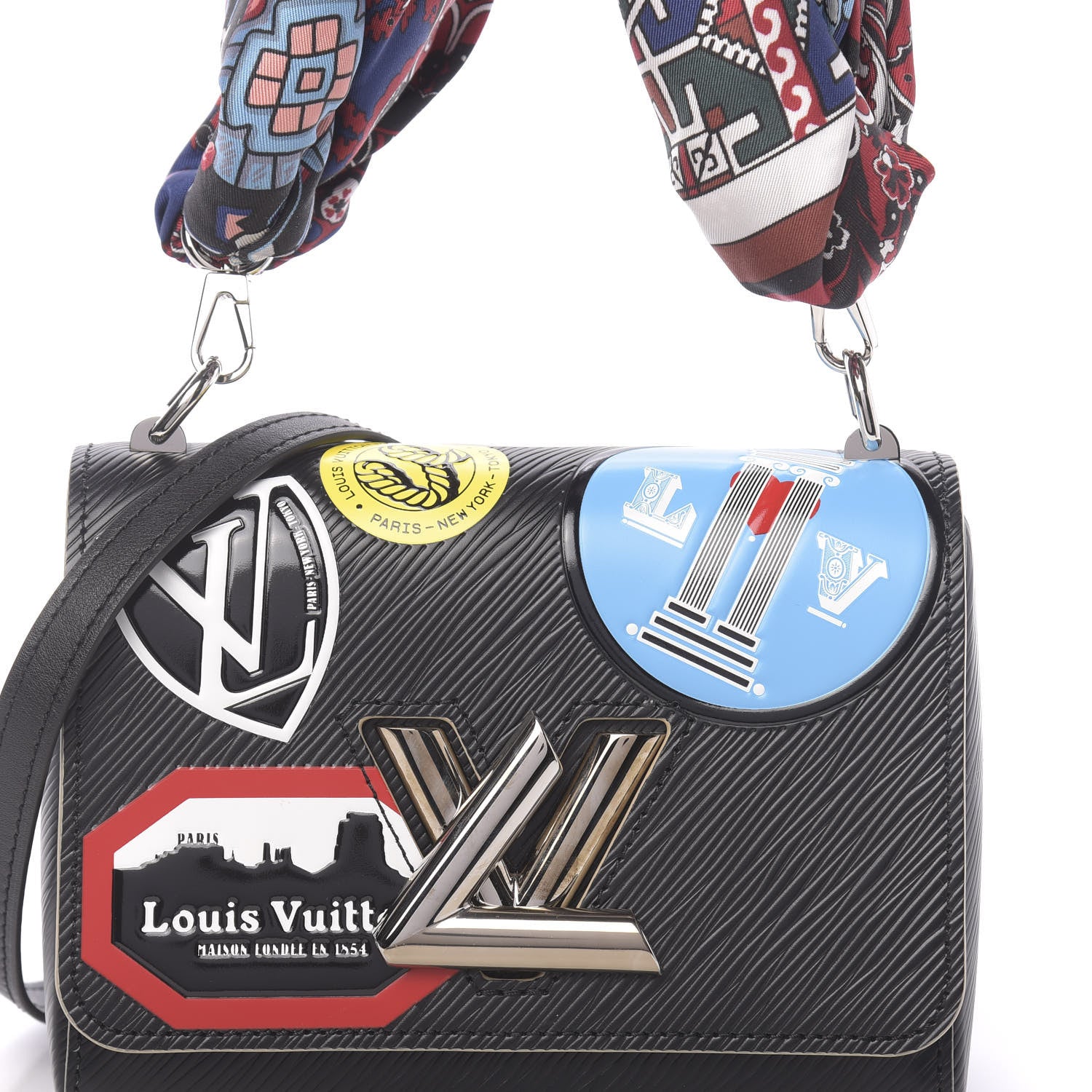 Louis Vuitton Epi World Tour Twist Shoulder Bag PM Black 9 of 10