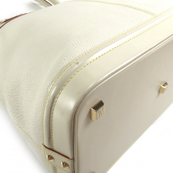 Louis Vuitton Suhali Lockit GM Handbag White 5 of 10