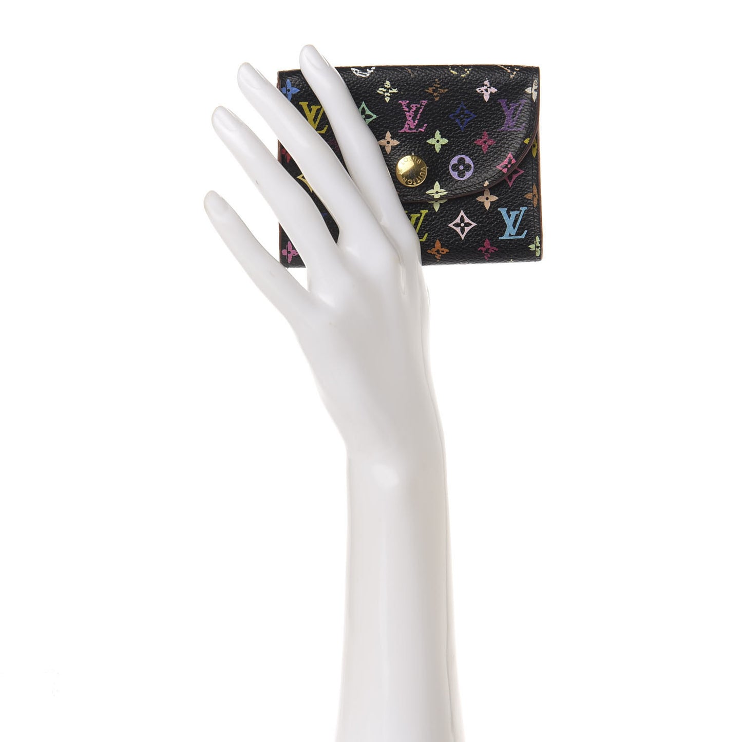 Monogram Multicolor Business Card Holder Black Grenade