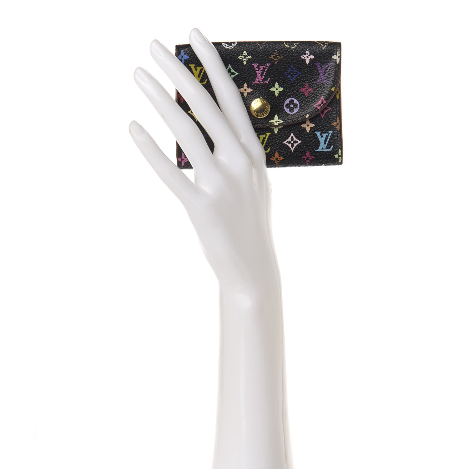 Louis Vuitton Monogram Multicolor Business Card Holder Black Grenade 2 of 8