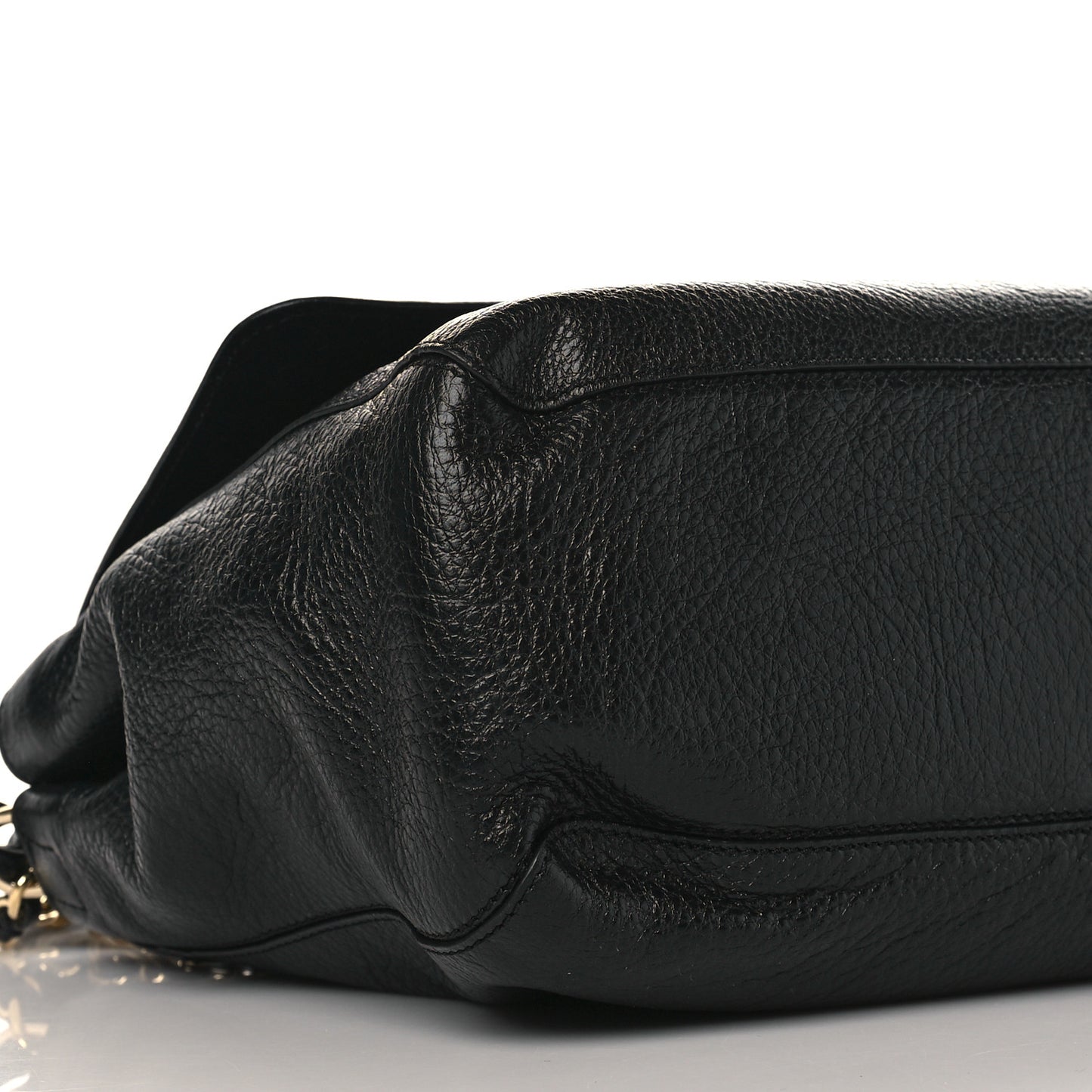 Small Classic Grain Calfskin Medium Lily Black
