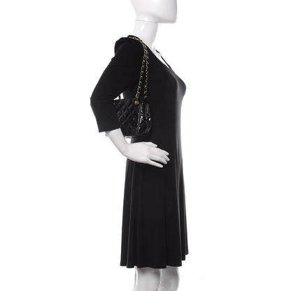 Chanel Patent Quilted Mini Shoulder Bag Black 2 of 11