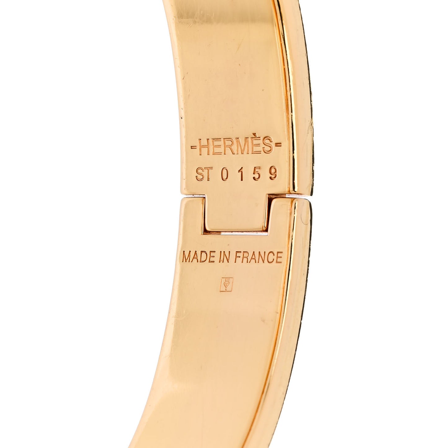 Enamel Narrow Clic Clac H Bracelet GM White