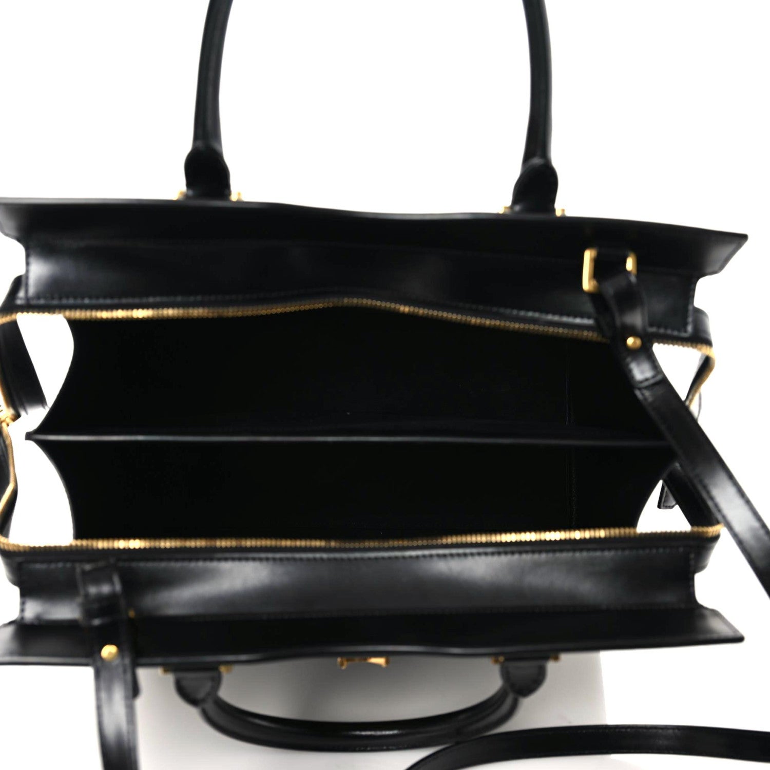Saint Laurent Shiny Calfskin Large Uptown Tote Black 7 of 8