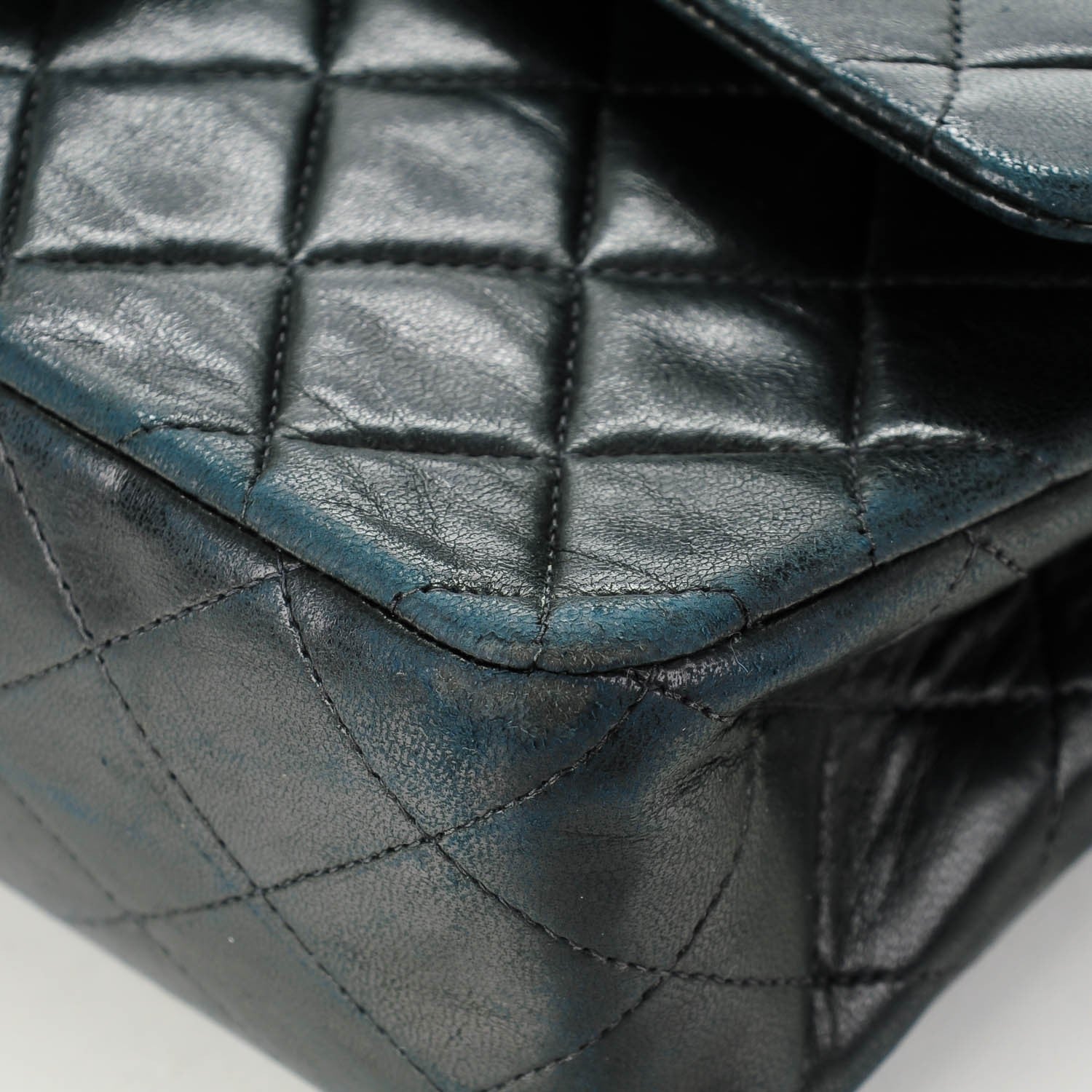 Chanel Lambskin Quilted Medium Double Flap Black 11 of 13