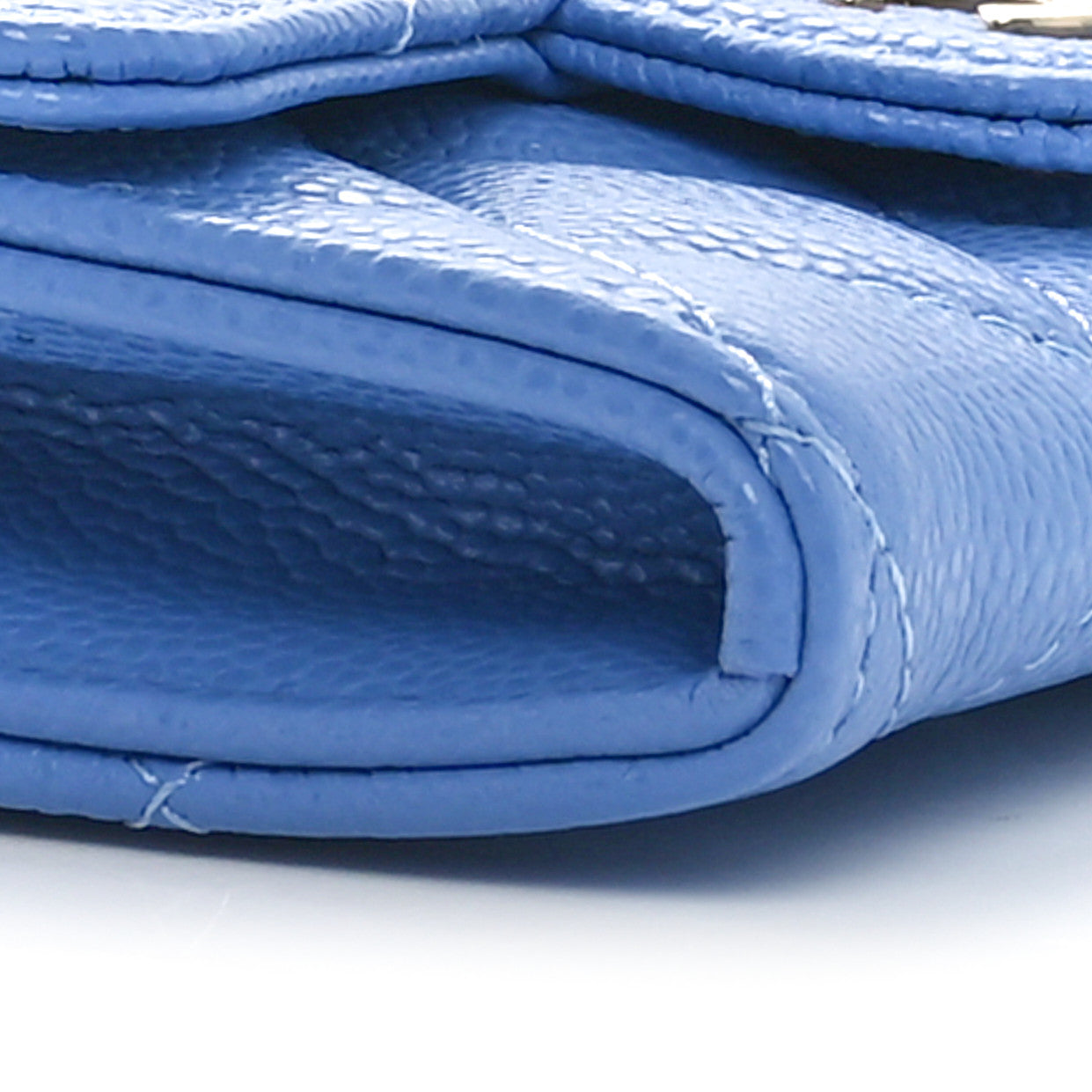 Chanel Caviar Quilted Flap Card Holder Wallet Blue 10 of 12