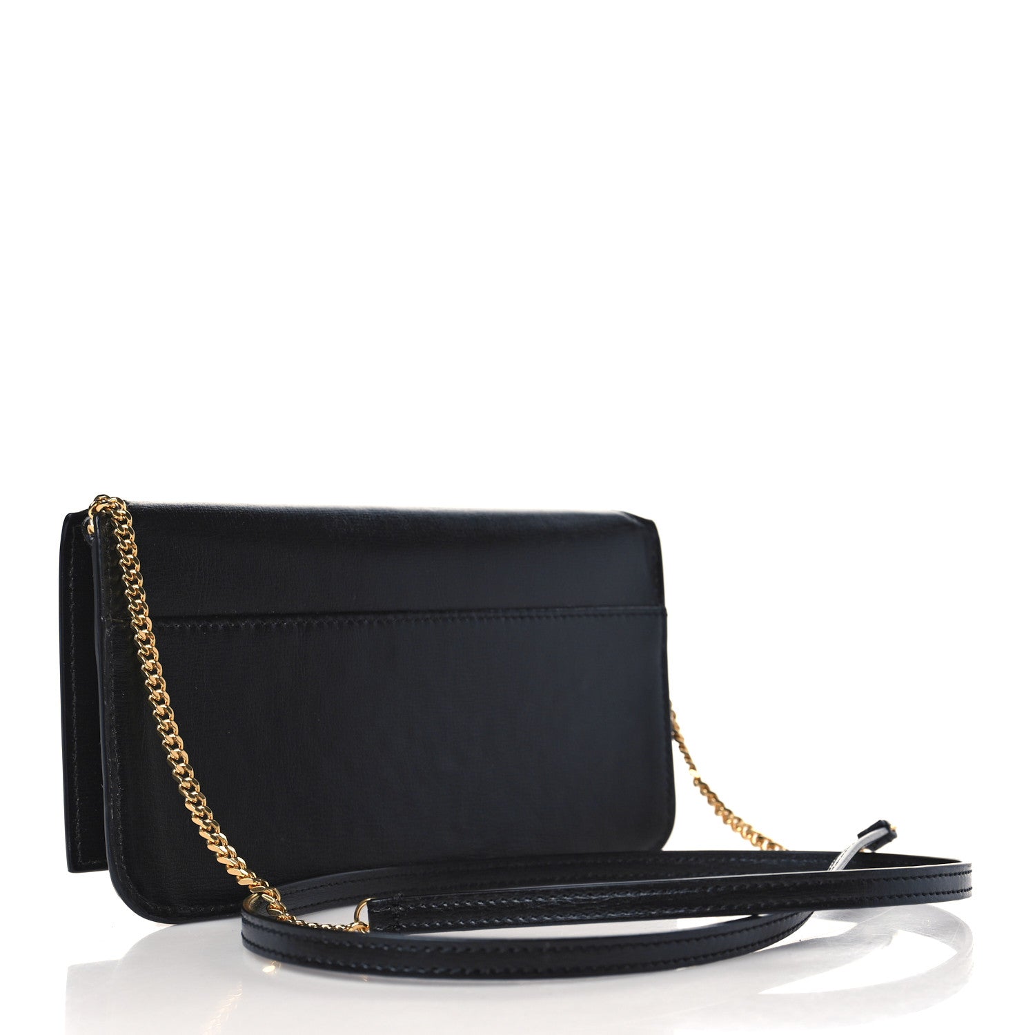 Saint Laurent Smooth Calfskin Monogram Phone Holder Crossbody Black 3 of 10