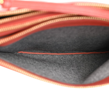 Celine Lambskin Large Trio Crossbody Bag Copper 5 of 14