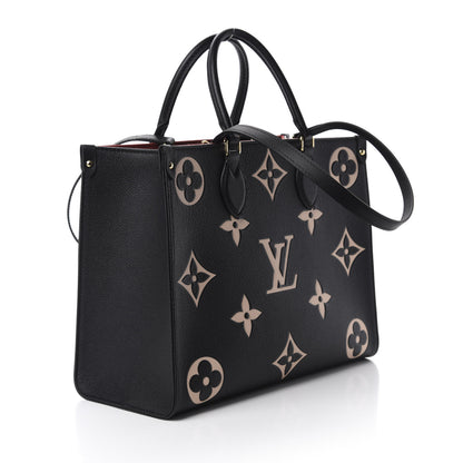 Louis Vuitton Empreinte Monogram Giant Onthego MM Black Beige 3 of 10