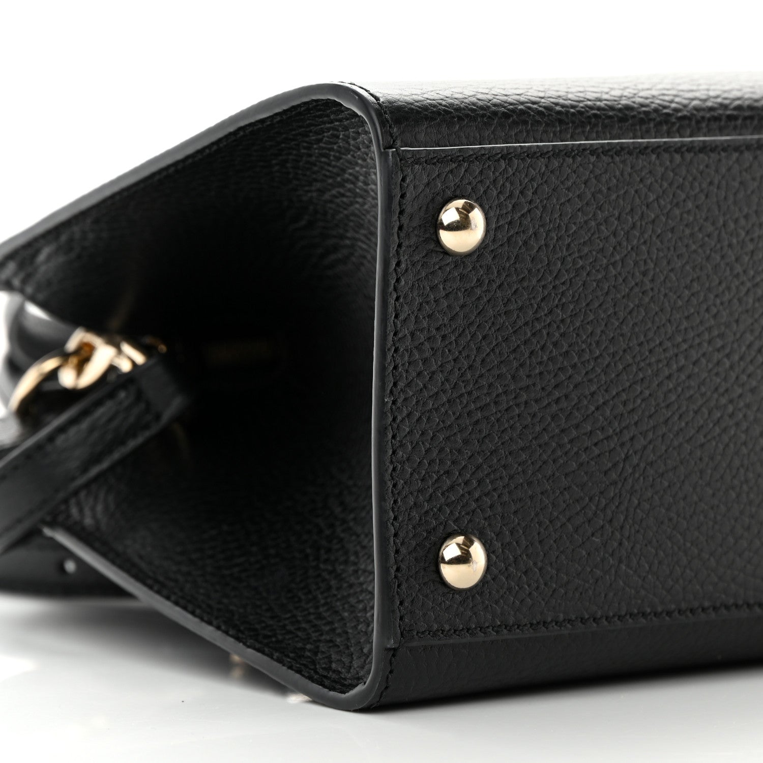 Gucci Pebbled Calfskin Medium Soho Top Handle Satchel Black 11 of 15