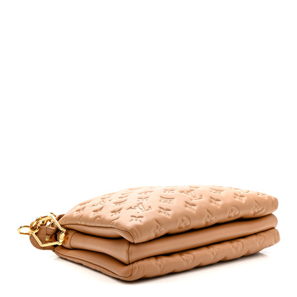 Louis Vuitton Lambskin Embossed Monogram Coussin PM Camel 4 of 11