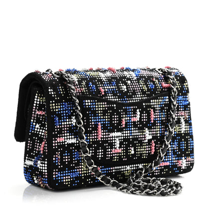 Chanel Crystal Tweed CC Medium Double Flap Black 3 of 10