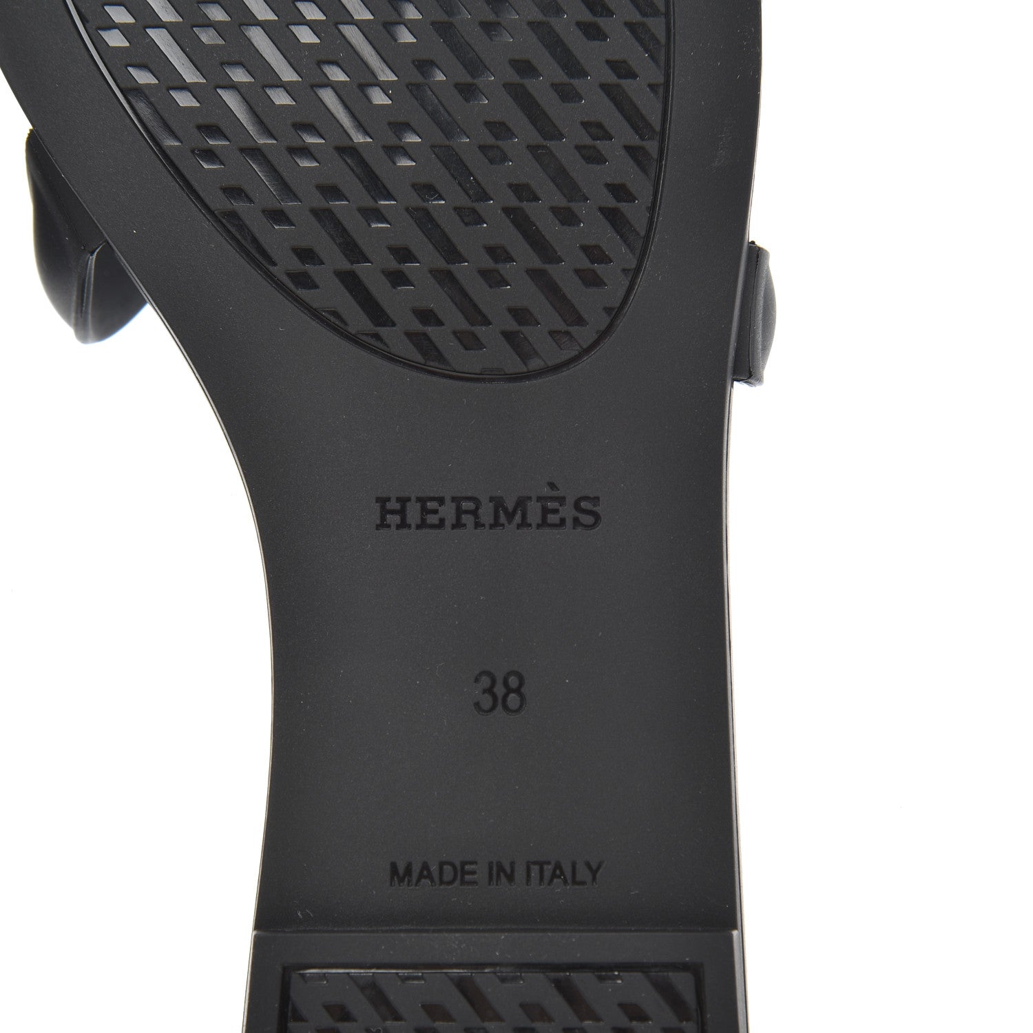 Hermes Rubber Aloha Sandals 38 Black 6 of 8
