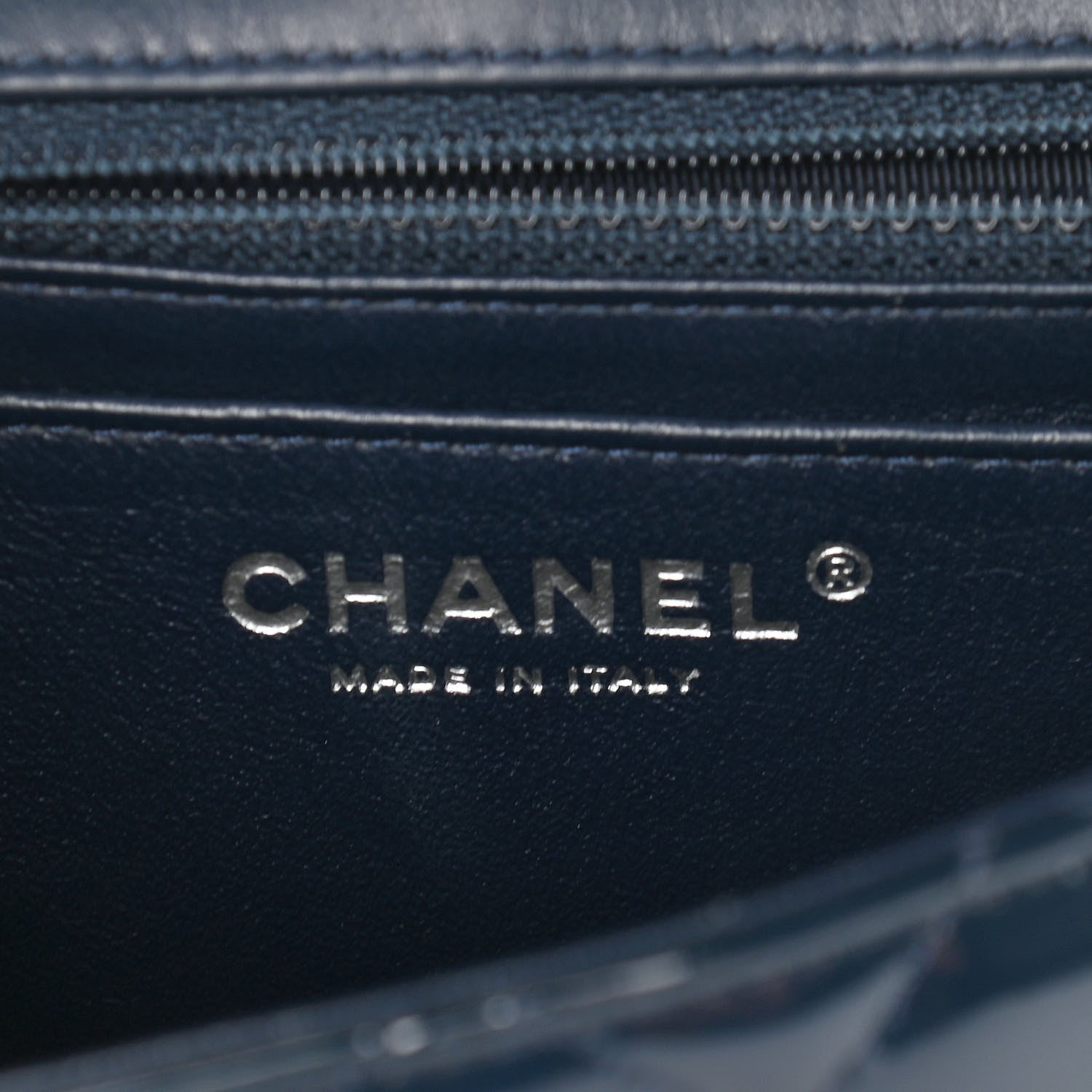 Chanel Patent Quilted Mini Square Flap Navy Blue 5 of 9