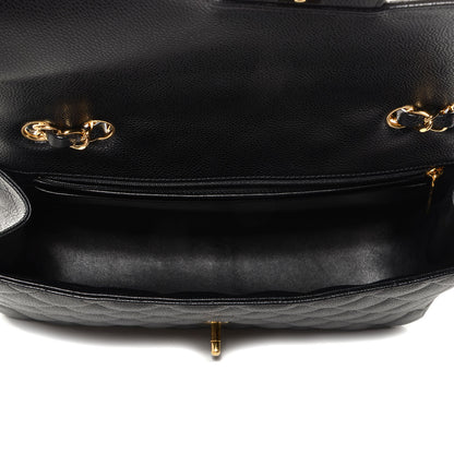 Chanel Caviar Jumbo Single Flap Black 6 of 9
