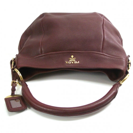 Leather Shoulder Bag Wine