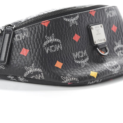 MCM Skyoptic Visetos Small Fursten Belt Bag Diamond Black 6 of 9