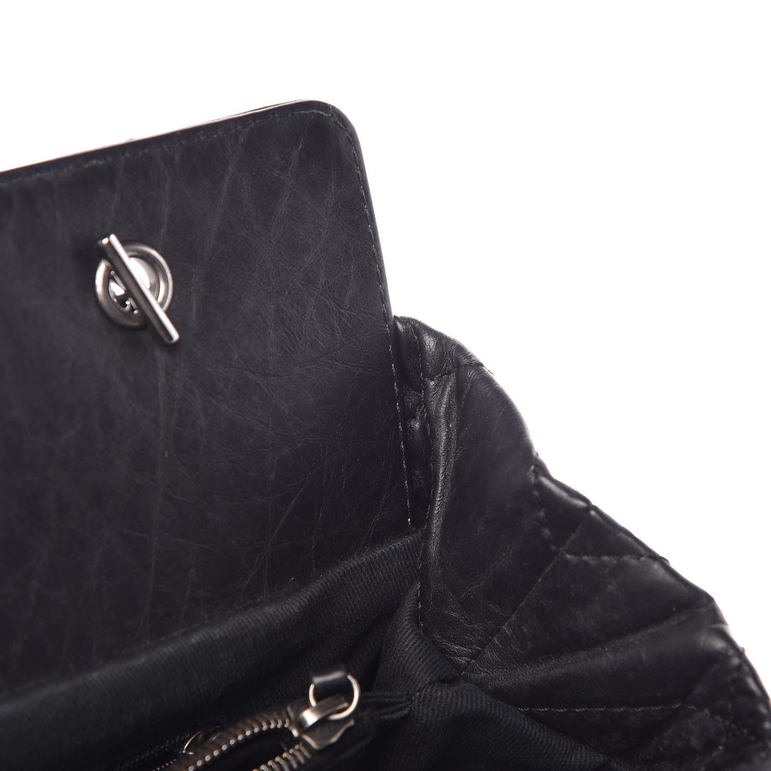 Chanel Aged Calfskin Reissue 2.55 Tote Black 9 of 13