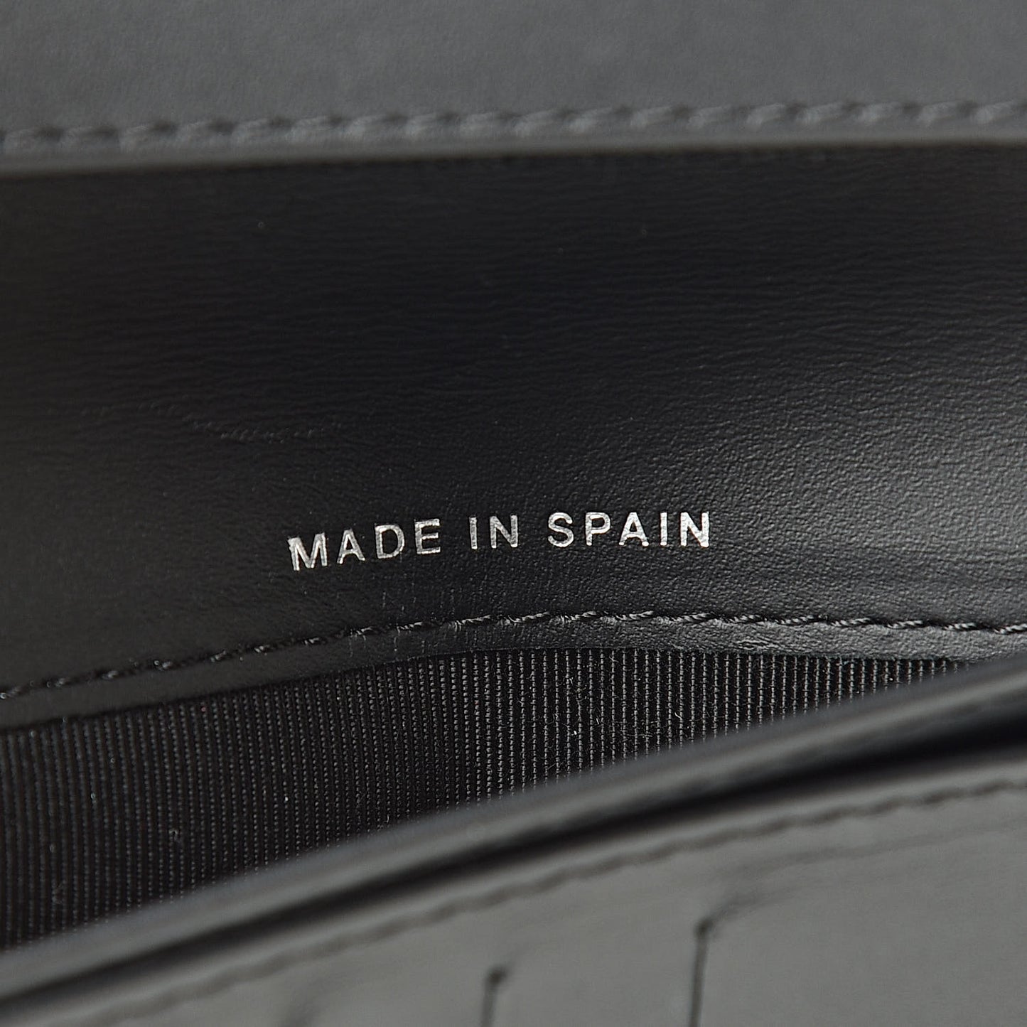 Patent Calfskin Quilted Yen Wallet Black