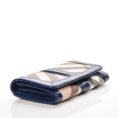 Burberry Supernova Check Penrose Continental Wallet Blue 4 of 9