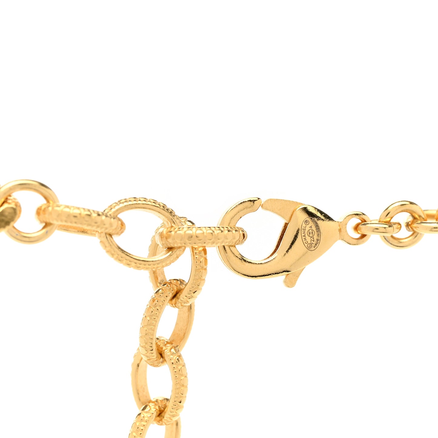 Crystal CC Multi Strand Chain Belt Gold