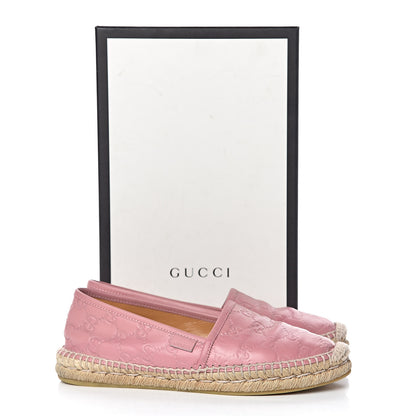 Gucci Guccissima Signature Espadrilles 38 Rose Baby Candy 13 of 13