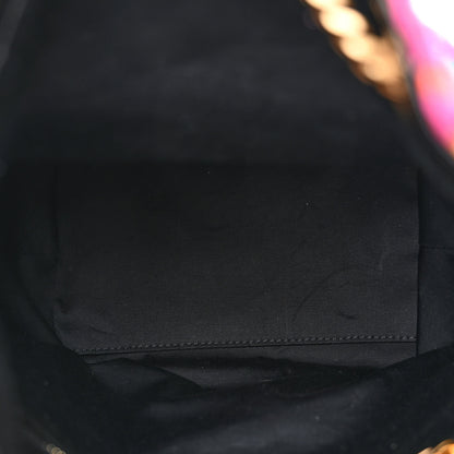 Saint Laurent Tweed Lambskin Matelasse Monogram Joe Backpack Black Rosso Multicolor 5 of 10