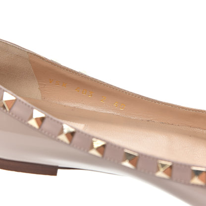 Valentino Garavani Patent Rockstud Ballerina Flats 40 Poudre 7 of 10