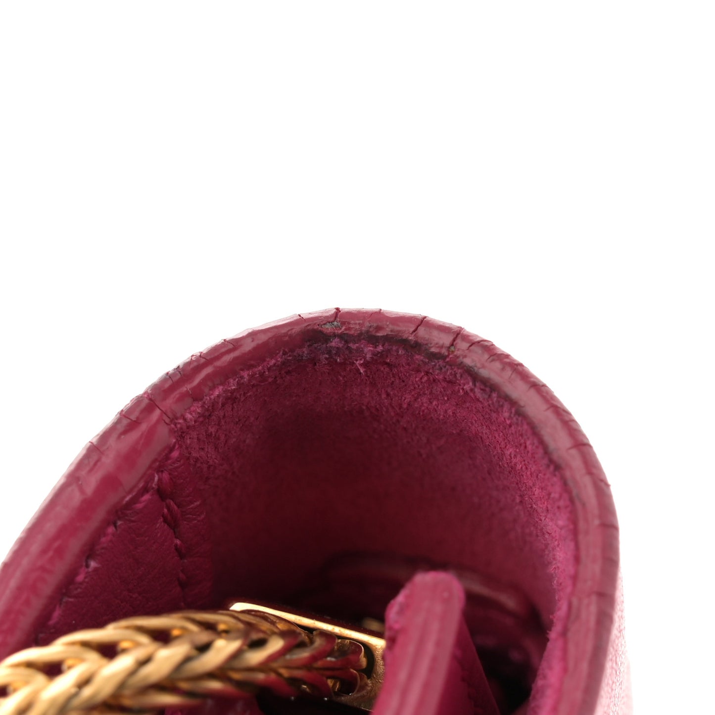 Calfskin Small Classic Y Satchel Fuchsia