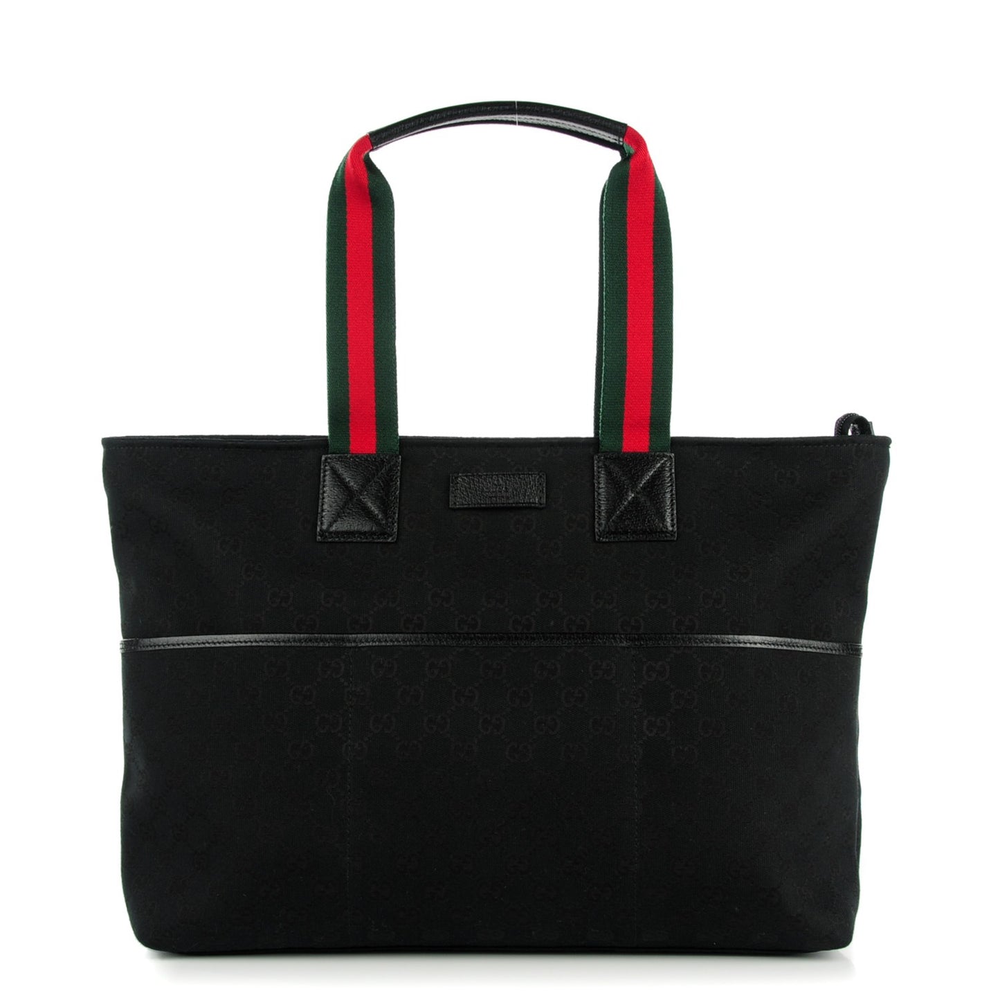 Monogram Web Large Diaper Tote Black