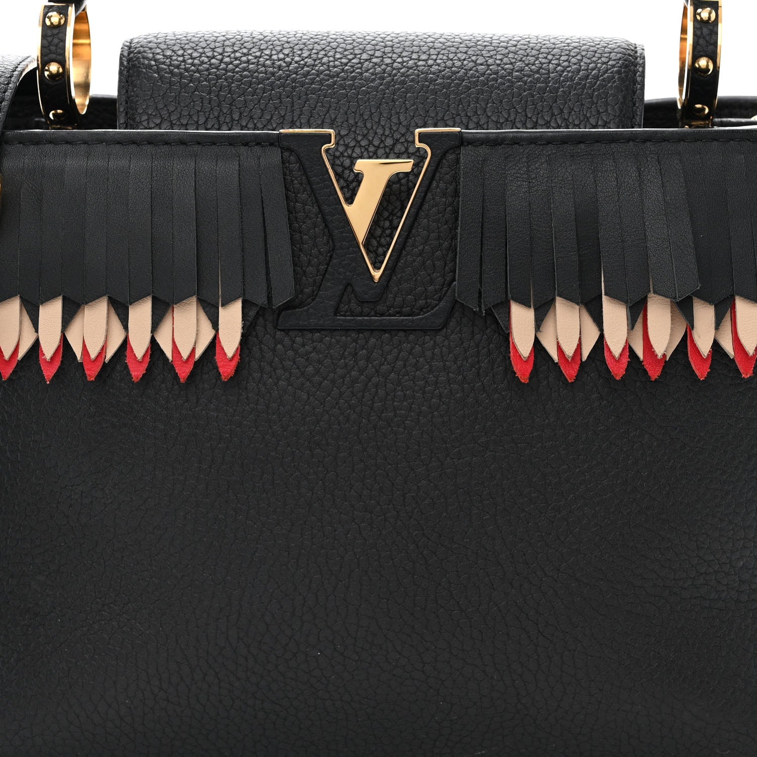 Louis Vuitton Hanami Taurillon Capucines BB Black Multicolor 7 of 9