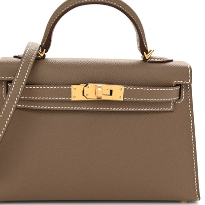Hermes Epsom Mini Kelly Sellier 20 Etoupe 8 of 11