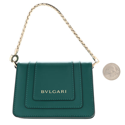 Bulgari Calfskin Serpenti Forever Miniature Bag Charm Emerald 2 of 5