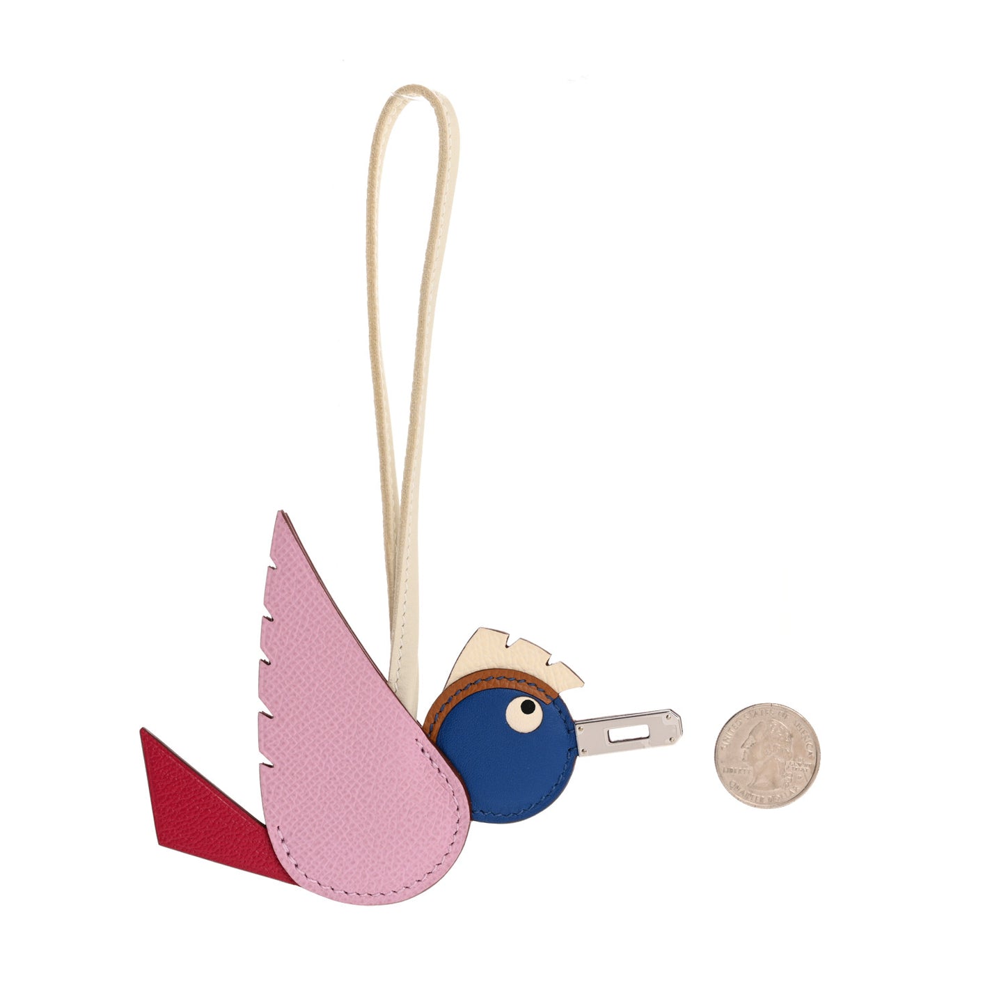 Epsom Swift Chevre Mysore Birdy Bag Charm Mauve Sylvestre Framboise Bleu Gold Nata Craie