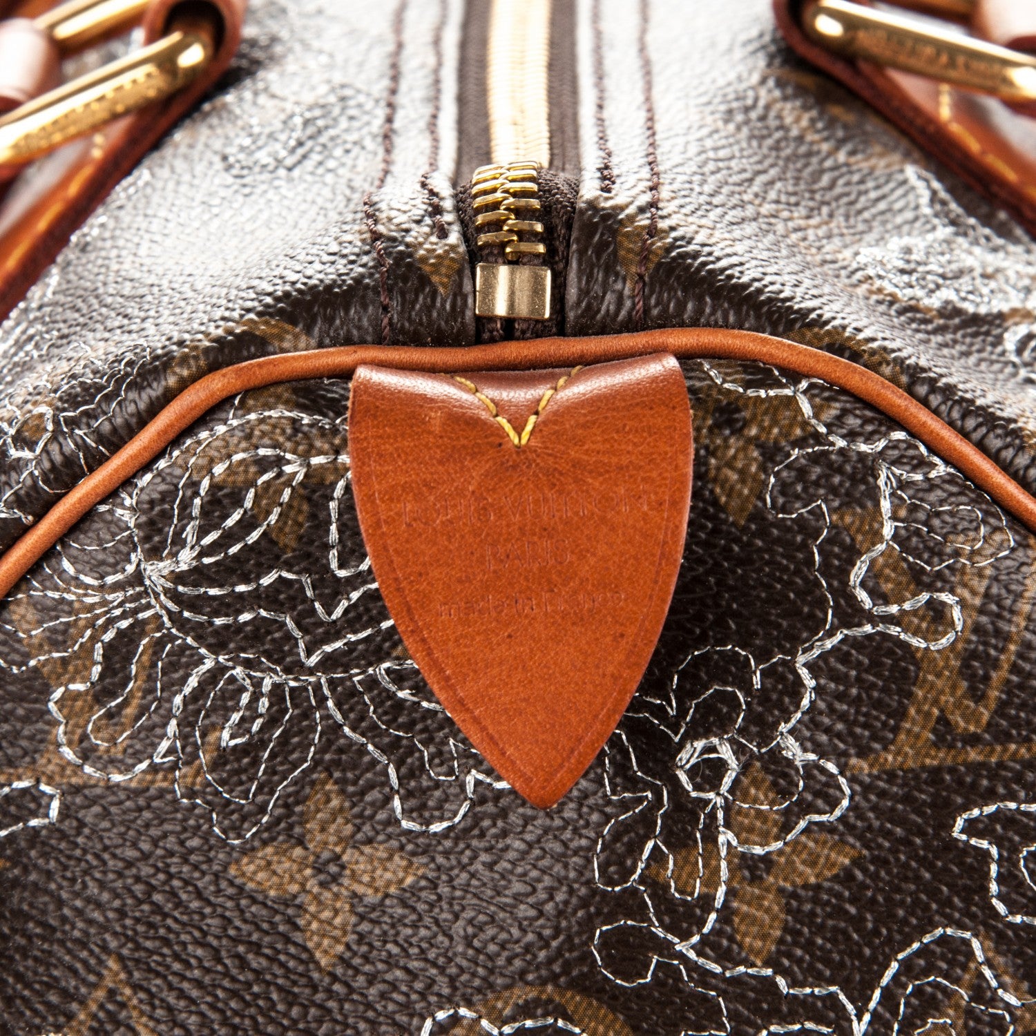 Louis Vuitton Monogram Dentelle Speedy 30 Silver 6 of 7