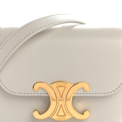 Celine Shiny Calfskin Mini Triomphe Chalk 9 of 14