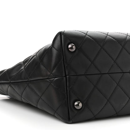 Chanel Calfskin Quilted Small Shopping In Chains Tote Black 8 of 9