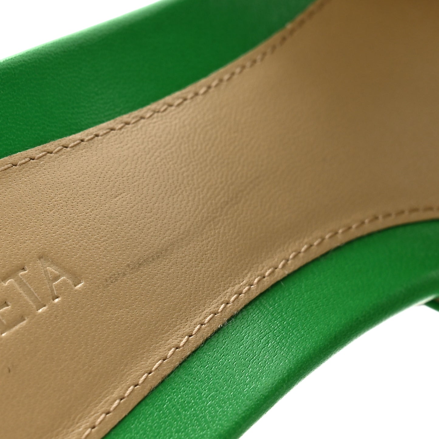 Lambskin Stretch Mule Sandals 41 Grass