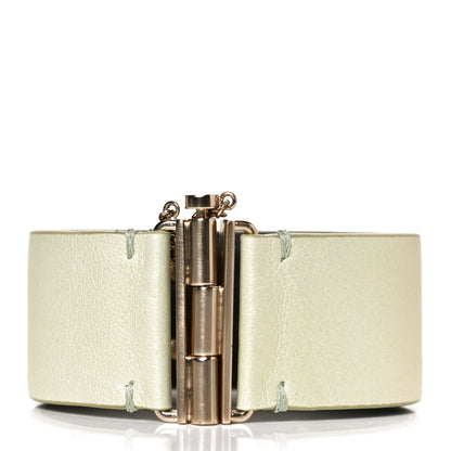 Chanel Calfskin CC Cuff M Green Gold 2 of 5