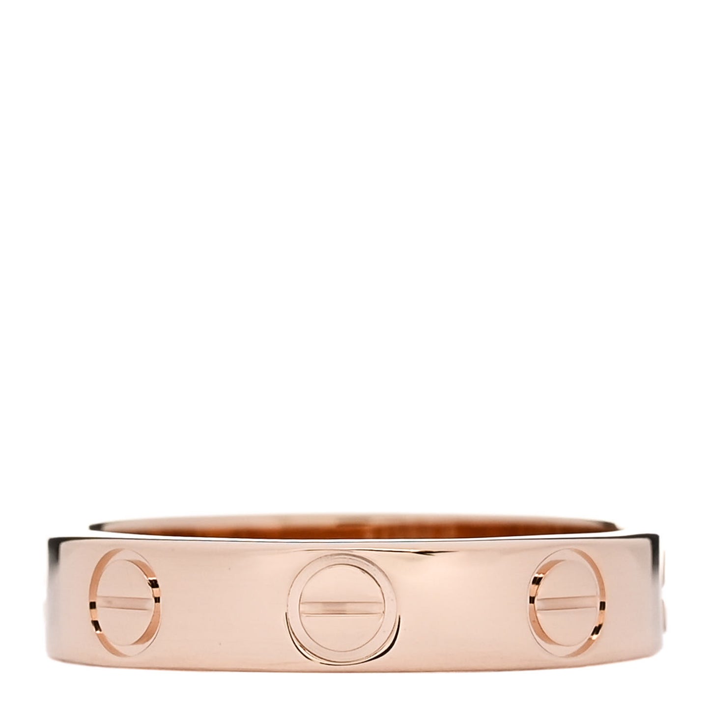 18K Pink Gold 3.5mm LOVE Wedding Band Ring 46 3.75