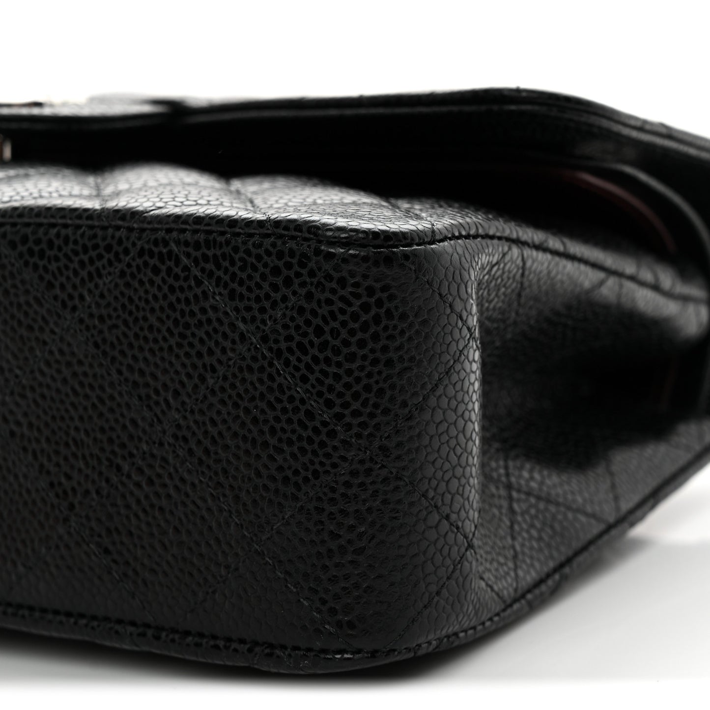 Caviar Quilted Small Double Flap Black