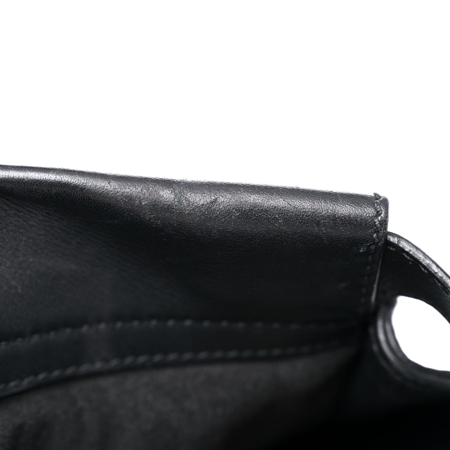 Vitello Seta Shiny Nappa Medium Peekaboo Iconic Satchel Black