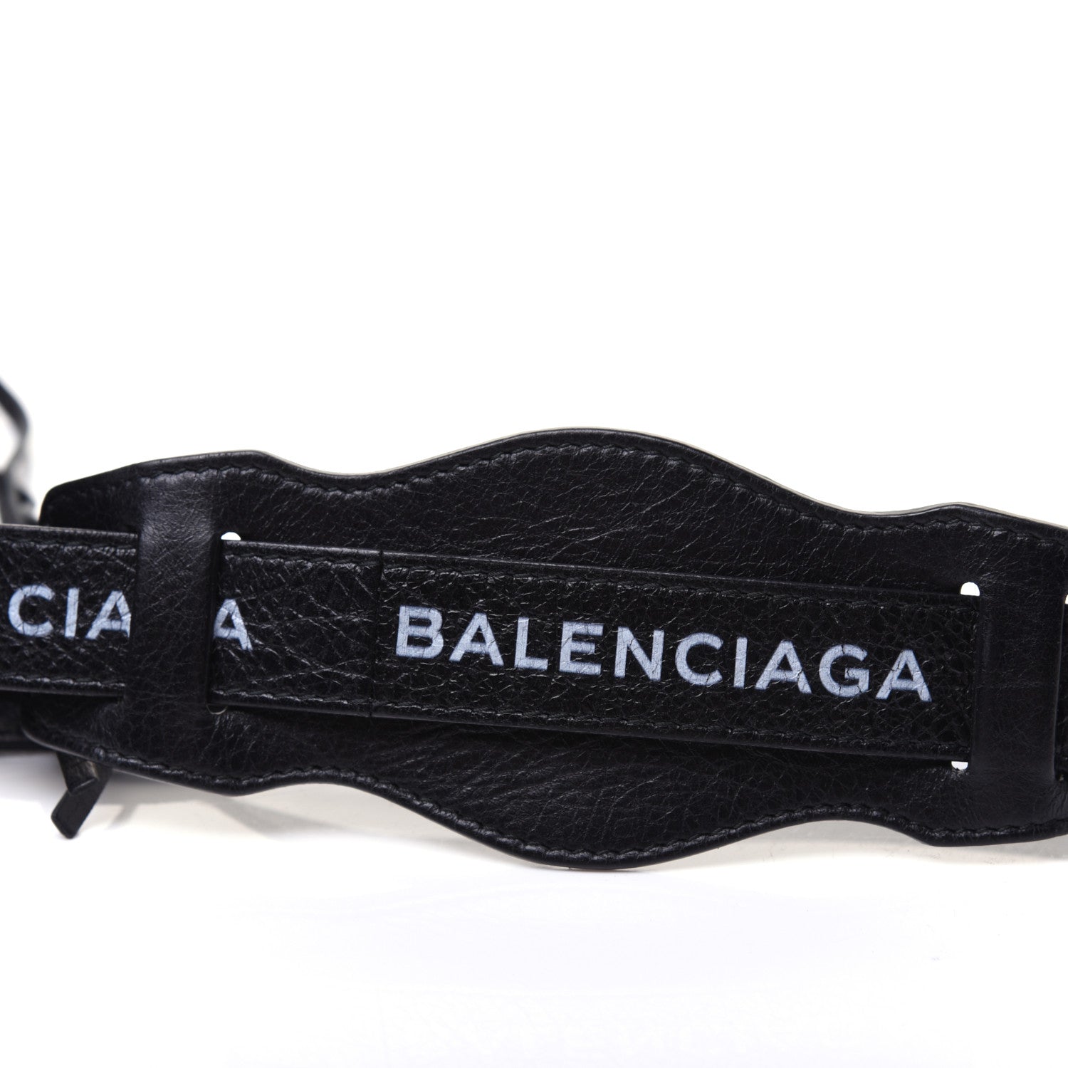 Balenciaga Agneau Classic Silver Hardware S City Logo Strap Black White 16 of 16
