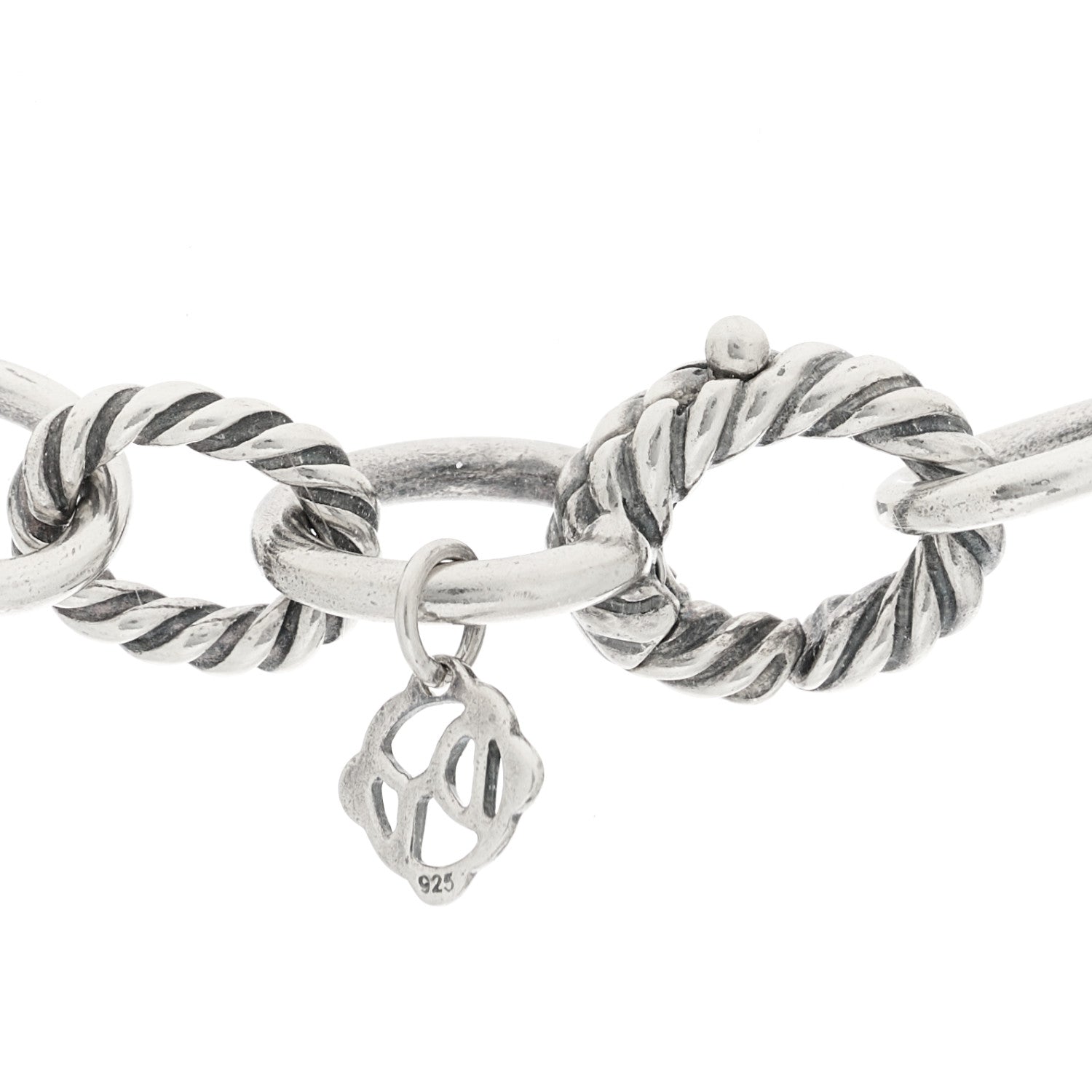 David Yurman Sterling Silver 10mm Medium Oval Link Necklace 4 of 6