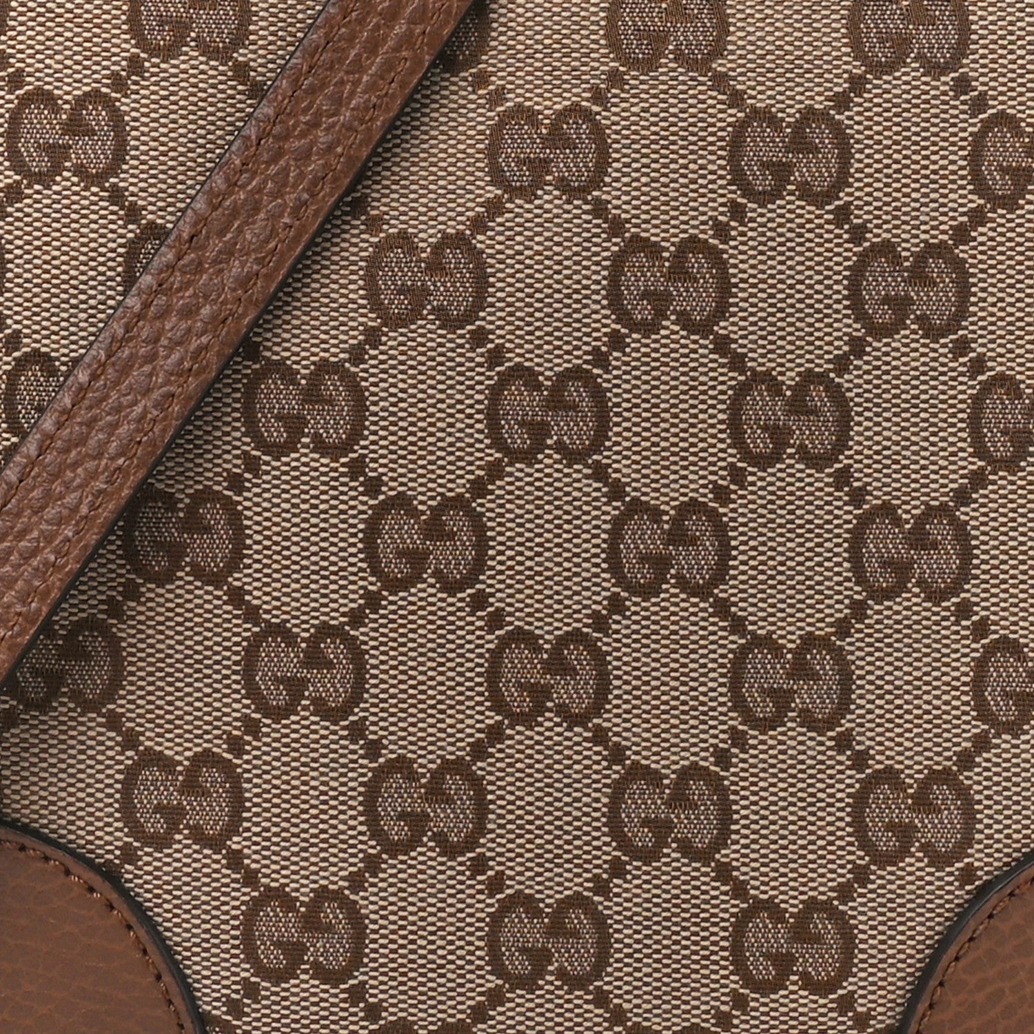 Gucci Monogram Mini Bree Messenger Bag Beige Tabacco 9 of 12