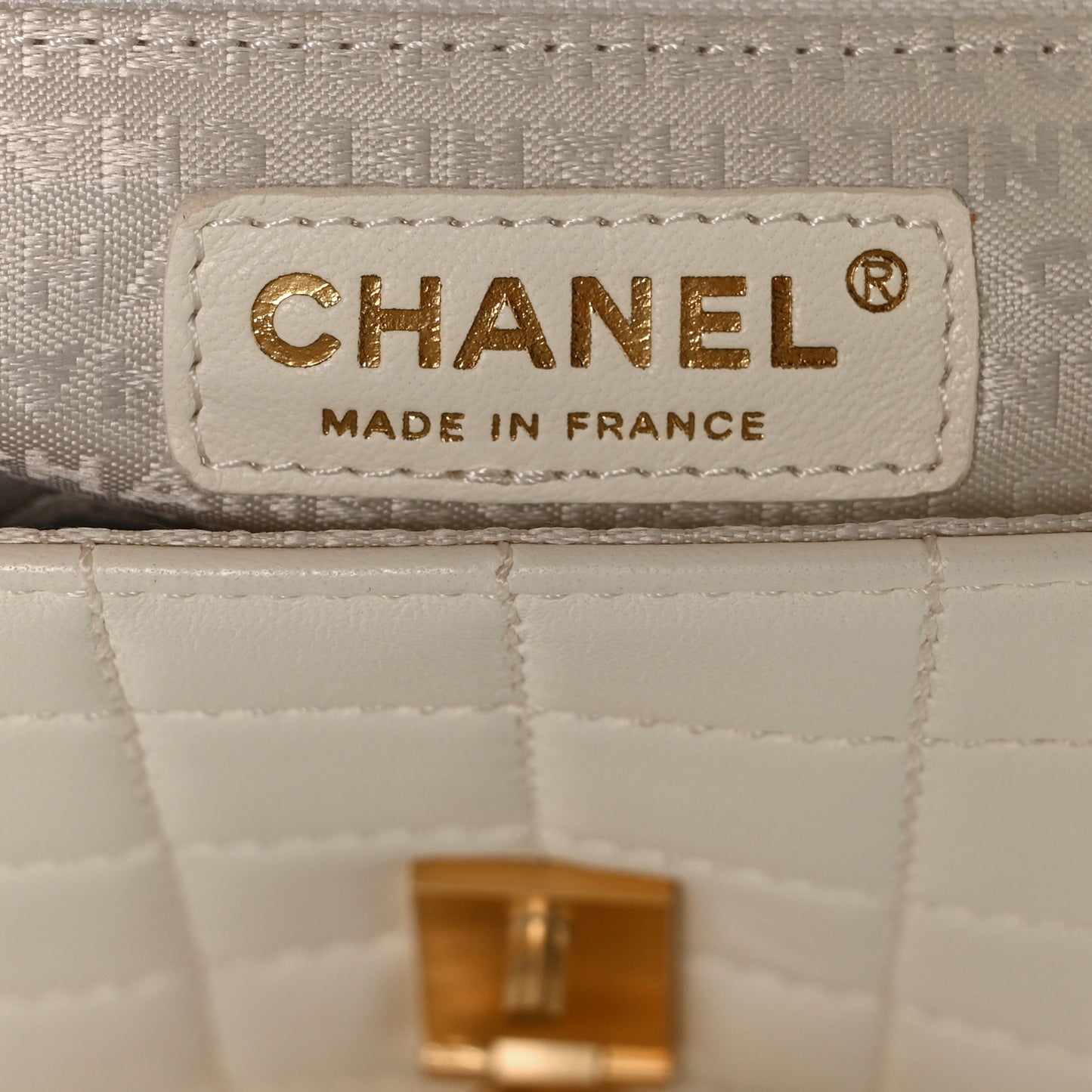 Lambskin Chocolate Bar Leo Lion Flap White